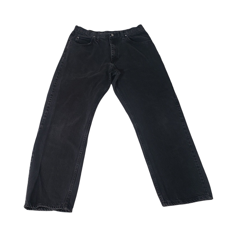Vintage Y2k Wrangler Hero Relaxed Fit Jeans Mens 36x32 Faded Black Straight Leg